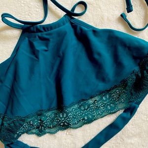 xhilaration Teal Halter Bikini Top